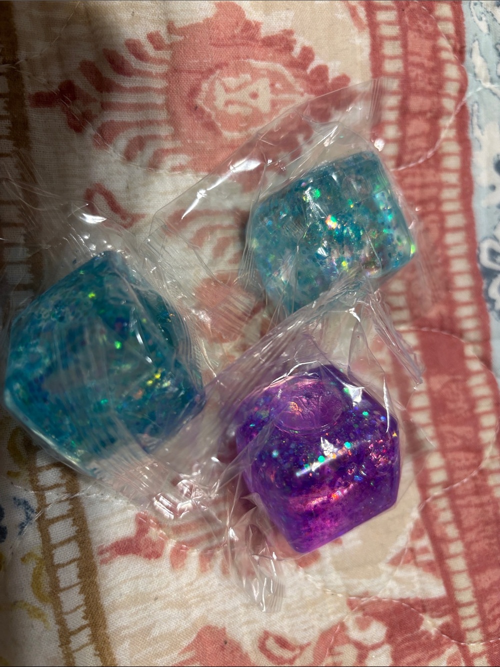 3 sparkling colorful Squishy's